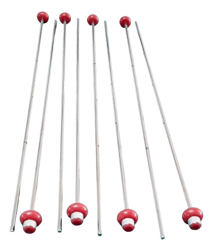 Kit De 8 Varillas Para Futbolito Con Perilla 1/2 Pulgada