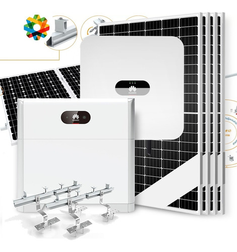 Kit Solar #03 2kw/h - 2ktl Monofásico On-grid Techo De Teja