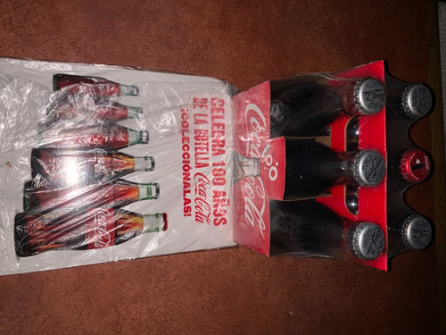 Coca Cola Edición 100 Años Canastilla 06 Botellas - Año 2015 (Usado)