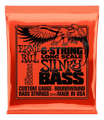 Cuerdas Bajo Ernie Ball Slinky Long Scale 6-string - 32-130