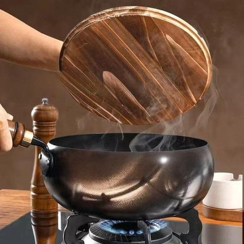 Sartén Wok De 9,45 Pulgadas, Utensilios De Tapa De Vidrio