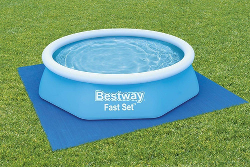 Imagen 2 de 6 de Tapiz Piletas Bestway Para Suelo Protector Lona 488 Cm