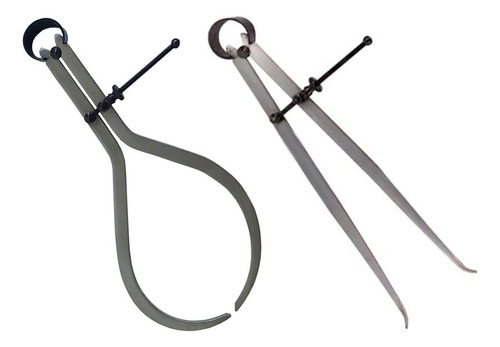 Kit 2 Compassos Interno E Externo 300mm Para Mecânico 12 Pol