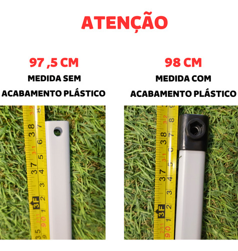 Kit 4 Barras Estaca Haste Ovalada Tenda Gazebo Praia 3x3