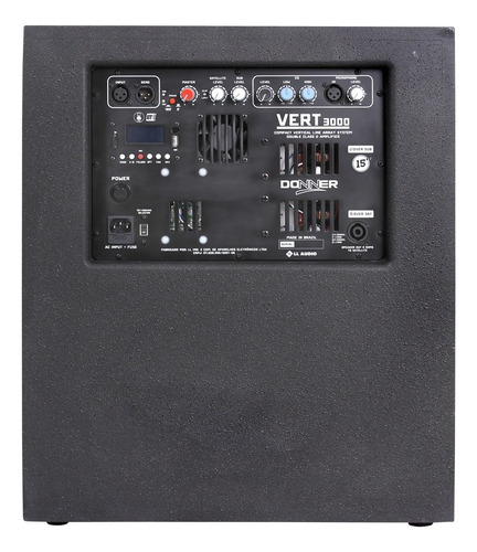 Sistema Ativo Line Array E Sub 15 Vert 3000 750w Rms Donner Cor Preto 110v 220v (bivolt)