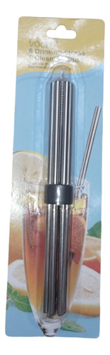 Pitillos Acero Inoxidable Reutilizables Ecológicos X6