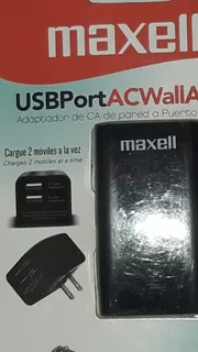 Cargador Rápido 2puertos Usb Pared 2.1a Maxell Smartphone