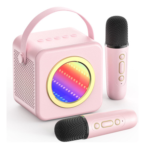 Máquina De Karaoke Xwit Mini Con 2 Micrófonos Inalámbricos R