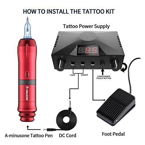 Kit De Bolígrafo De Tatuaje Giratorio Para Principiantes Con