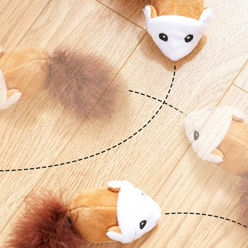 (gy) Cat Mouse Toy Ratones Robóticos Automáticos Que Se Muev