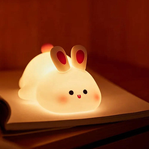 Cc Big Face Rabbit Patting Pequeña Luz Nocturna Juguete