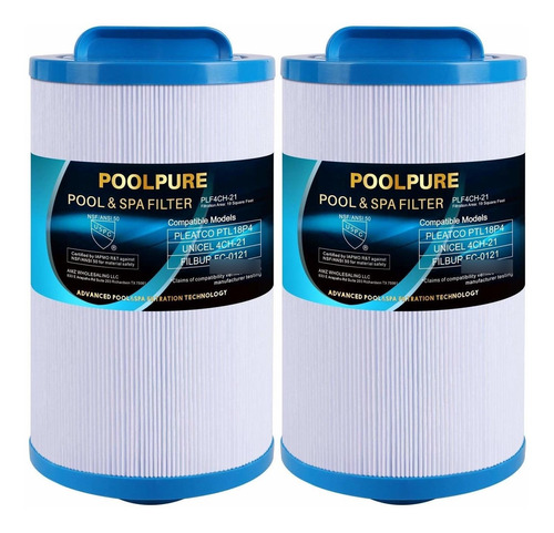 Poolpure Replacement For Spa Filter Ptl18p4 Unicel 4ch-21 Fi