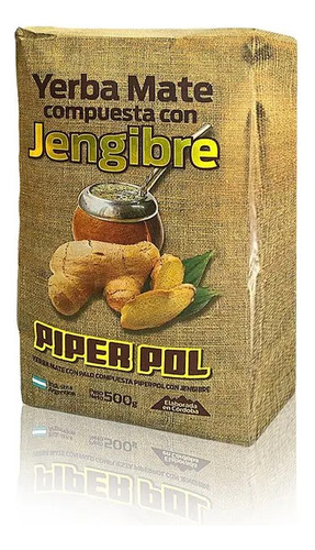 Yerba Mate Piper Pol Compuesta Con Jengibre X 500g