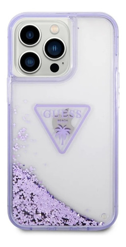 Funda Protector Guess Morado Glitter Para iPhone 14 Pro Max