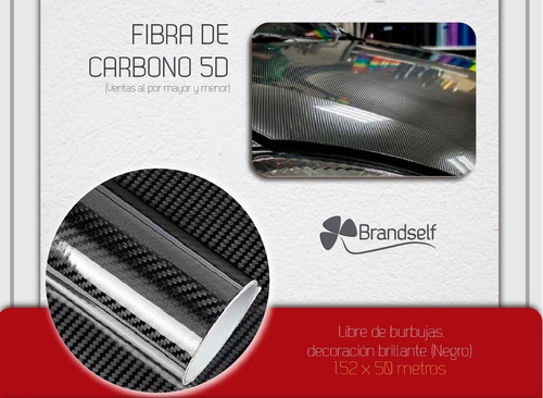 Vinilo De Fibra De Carbono En 5d De  0.76m