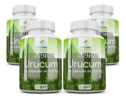 Urucum Colorau Fonte D Vitamina Puro Cáps 4 Pote Fretegrátis