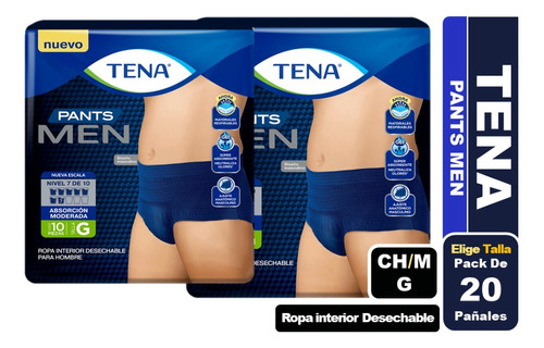 Tena Pants Men Ropa Interior Desechable Pack X2 Elige Talla