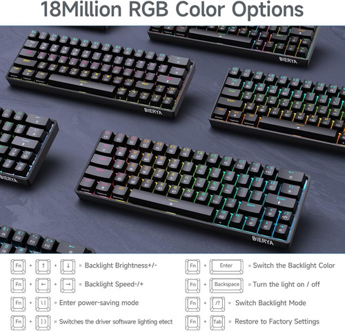 Teclado Mecánico Inalámbrico Para Juegos Dierya Dk63 Con Ret