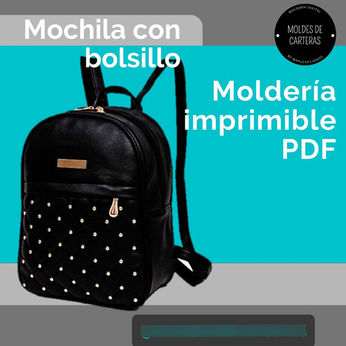 Moldes De Carteras Moldería Digital Pdf Mochila Básica