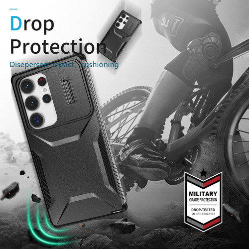 Kit Funda Para Samsung Uso Rudo Serie Case +mica, Funda Esmerilada De Grado Militar Para Teléfono Con Protección Contra Caídas,antivibración