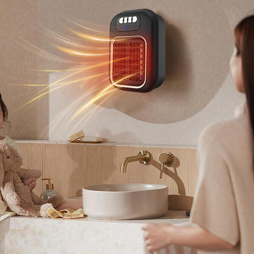 Aquecedor De Ambiente De Tomada De Parede Aquecedor De Preto