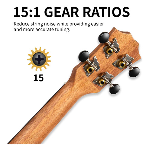 Ukelele Aodsk Soprano De 21 Pulgadas Para Principiantes Con