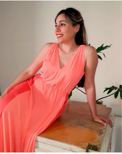 Vestido Largo Gasa Fiesta