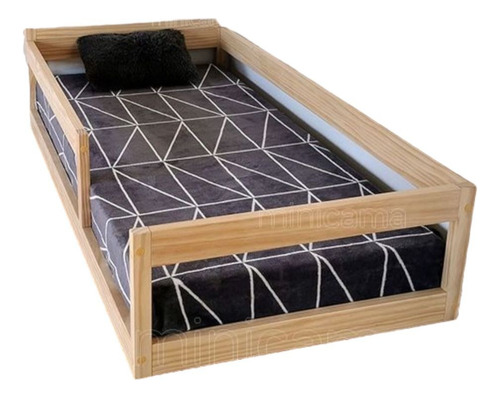 Cama Piso Individual Madera Pino Color Natural Color Marrón Claro S-3