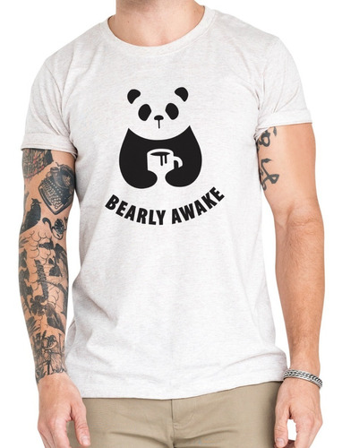 Polera Oso Panda Coffee Café Bear Algodón Orgánico Scl21