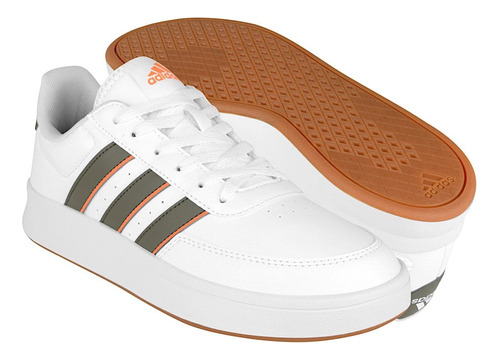 Tenis Caballero adidas Hoops H06160 Simipiel Blanco