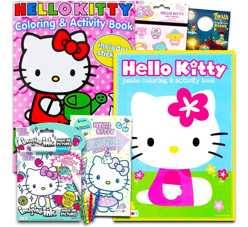 Juego De Libros Colorear Y Actividades De Hello Kitty: ...
