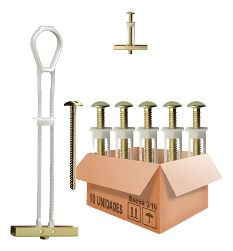 Bucha P/ Gesso Sforbolt C/paraf. 3/16 C/ 10 Unidades