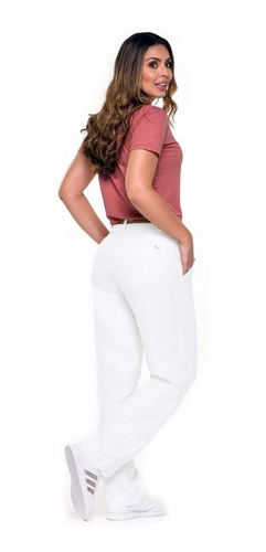 Pantalón De Lino Mujer Blanco - Trucco´s T6630