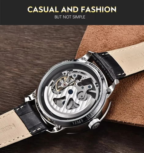 Par De Relojes De Pulsera Mecánicos De Piel Auténtica Pagani
