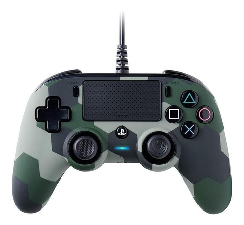 Imagen 1 de 4 de Control joystick Nacon Wired Compact Controller for PS4 camuflaje verde