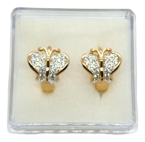 Arracadas Mariposa 1 Cm Para Bebe De Oro Lam. Huggies H16