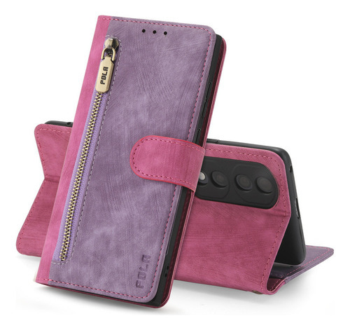 Funda Con Ranura Para Tarjetas Tipo Cartera Con Cremallera P Color Marrón For Mate 30