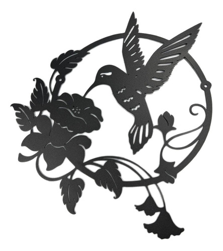 Colibrí De Metal, Flor, Pájaro, Arte De Decoración Para