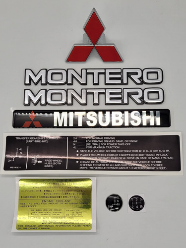 Mitsubishi Montero Calcomanías Y Emblemas