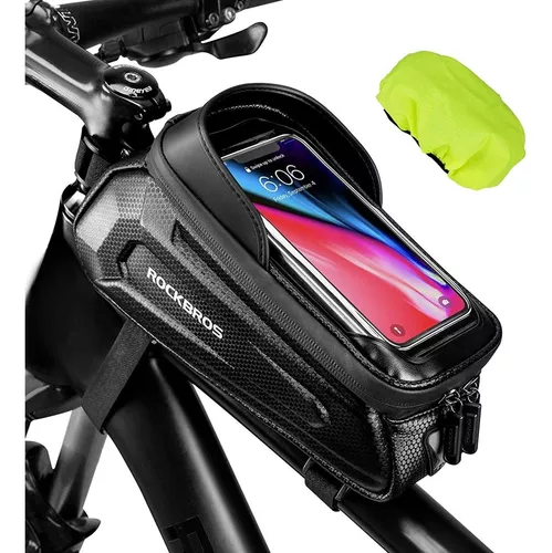 ROCK BROS Bolsa de manillar para bicicleta, bolsa de marco frontal, bolsa  de almacenamiento para bicicleta, bolsa de tubo superior de bicicleta