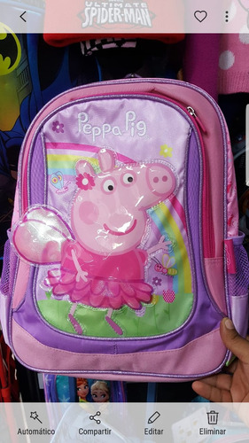 Mochila Escolares Frozen Minnie Pepa Tinkerbell