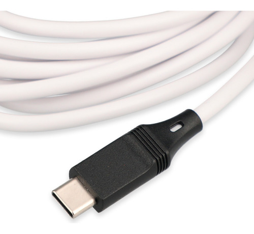 Cable De Carga Usb C Ps5 2.7m Radioshack Color Blanco con Negro