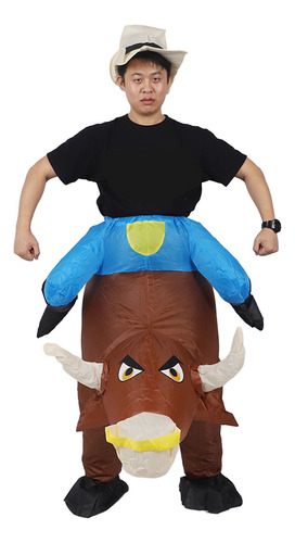 Divertido Disfraz Inflable De Toro Hinchable Para Jinete De