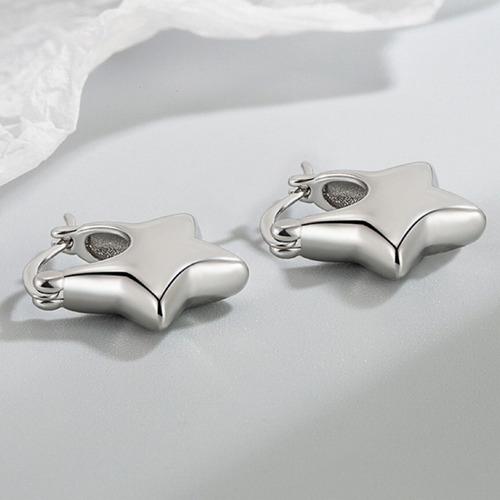 1pcs Pendientes De Moda De Plata De Ley 925 Para Mujer