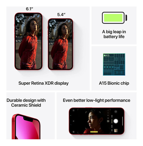 Apple iPhone 13 Red (128 Gb) Msi S (Reacondicionado)