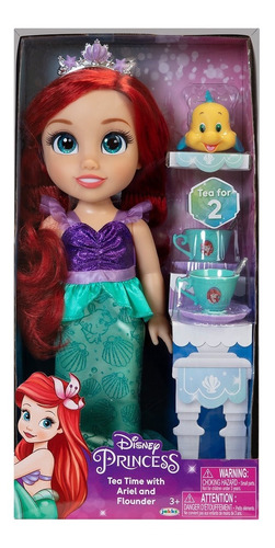 Muñeca Sirenita Ariel Disney Princesas 36 Cm Con Accesorios 