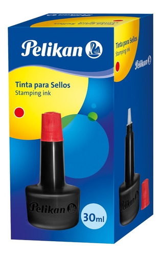 Tinta Para Sellos 30 Ml Pelikan Color Rojo