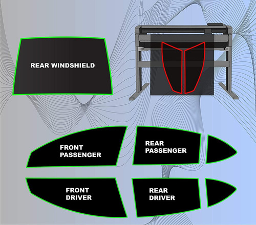 Kit Tinte Precortado 2 Capa Carbono Para Toda Ventana Corte