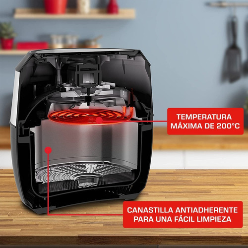 Imagen 3 de 7 de Freidora De Aire Eléctrica Sin Aceite T-fal Xxl 8 Pgm 6.5 Lt