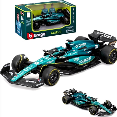 Miniatura F1 Aston Martin Amr23 1/43 Bburago Lance Stroll 18